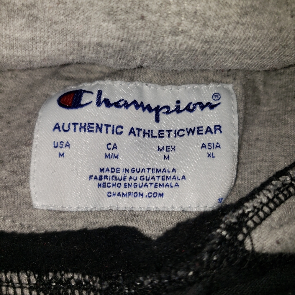 Champions black hoodie with logo on front size Medium - Picture 4 of 7